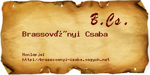 Brassoványi Csaba névjegykártya